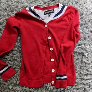 Small Sourpuss Pin-Up Nautical Cardigan